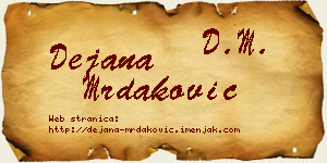 Dejana Mrdaković vizit kartica